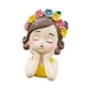 thumbnail image 4 of Maceta para niña, maceta, figura organizadora, maceta, linda decoración, florero Abrigo amarillo, 4 of 9