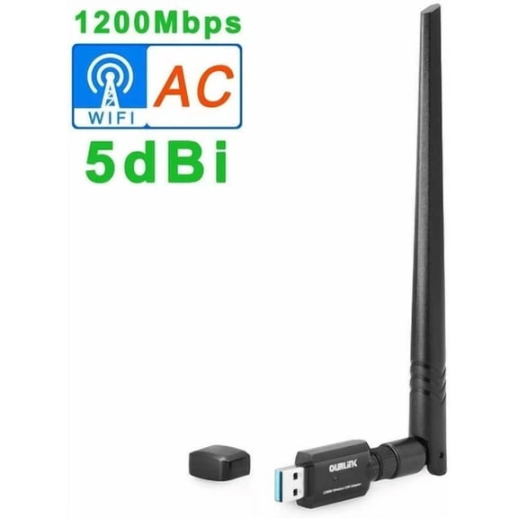 Mini Ac600 Dual Band 2.4/5Ghz Wifi Wireless N Usb Adapter Dongle 802.11Ac/B/G/N