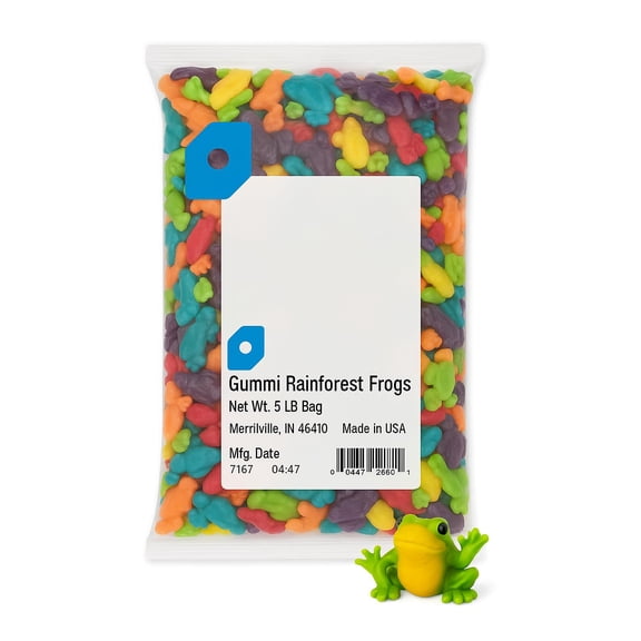 World's Best Gummi Rainforest Frogs, 5lbs of Candy 50172