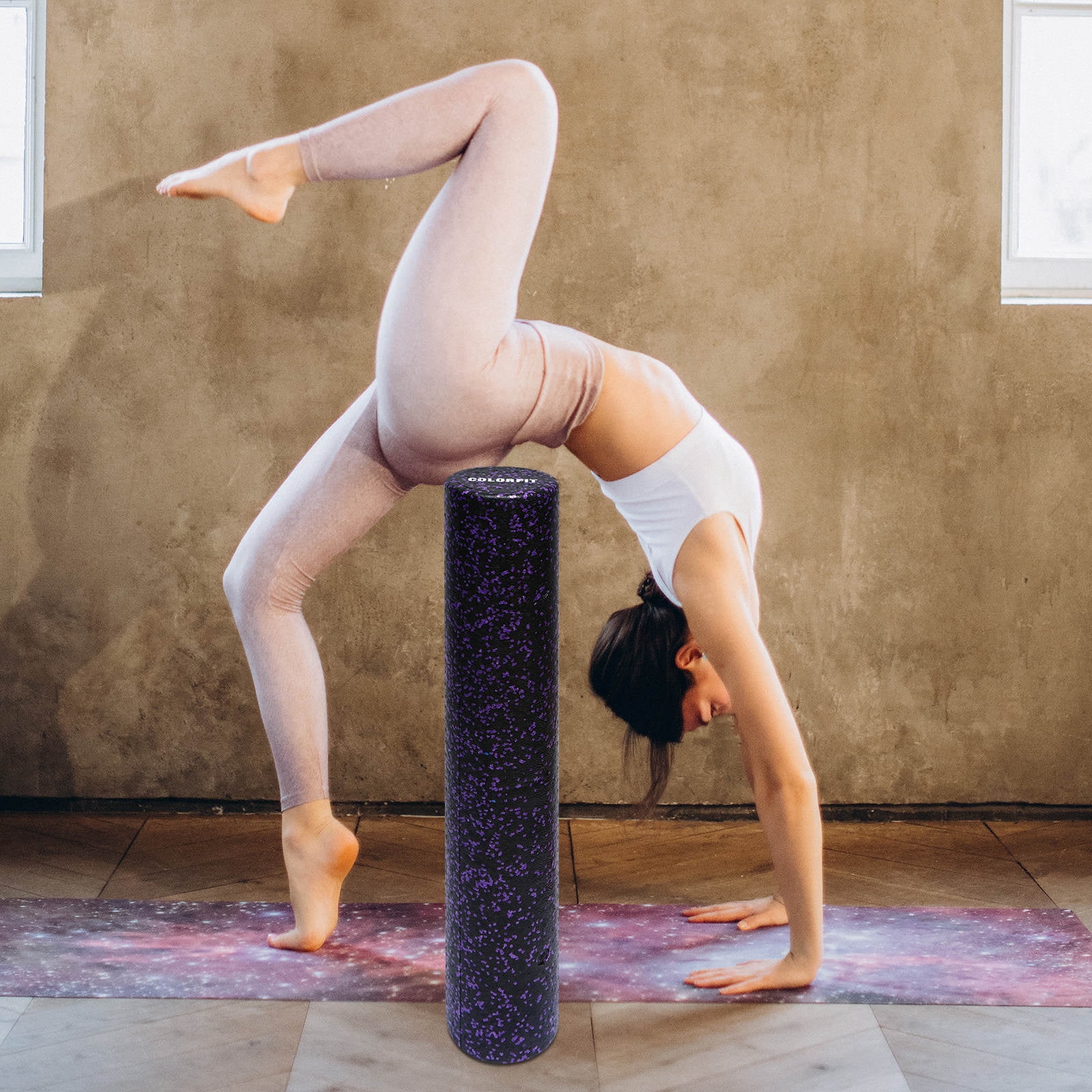 EXHUMKY Foam Massage Roller with Elastic Design for Back, Shoulder, Neck and Muscle Relaxation