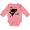 thumbnail image 3 of Inktastic Breast Cancer Awareness My Mom is a Fighter Boys or Girls Long Sleeve Baby Bodysuit, 3 of 5