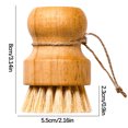 thumbnail image 2 of Bamboo Scrub Dish Brushes for Kitchen- Mini Dish Brush Natural Cleaning Scrubber Set for Washing Cast Iron Pots Pans, 2 of 8