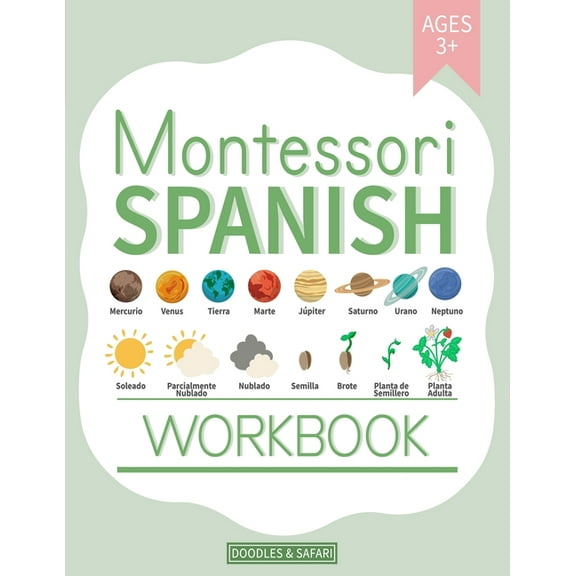 Learning Spanish Workbooks Montessori Spanish Workbook, (Paperback)