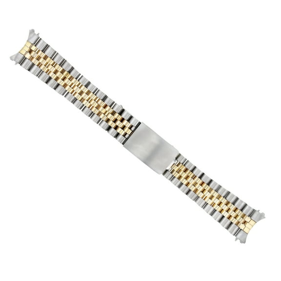 19MM 14K GOLD JUBILEE WATCH BAND FOR 34MM ROLEX DATE 15200 15203 15505 TWO TONE