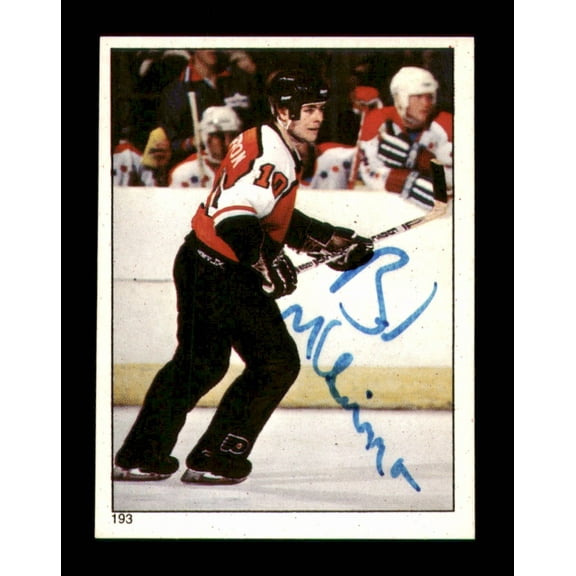 Brad McCrimmon Autographed 1983-84 Topps Stickers Card #193 Philadelphia Flyers SKU #251546