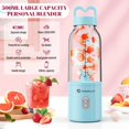 thumbnail image 2 of Licuadora personal portátil HOMEXUP, exprimidor de 500 ml, 175 W, azul, 2 of 6