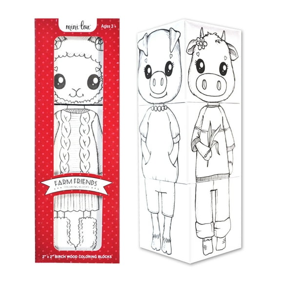 Farm Friends Coloring Block Set
