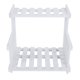 thumbnail image 1 of Organizador de estante de almacenamiento con soporte para flores y plantas en maceta de escritorio de madera de dos niveles (blanco), 1 of 8
