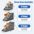 thumbnail image 5 of EDX 3-Step 13'' Tall Dog Stairs, Rounded-Corner Design, Non-Slip Foam Core, Easy Clean, Indoor & Outdoor Use for High Beds & Sofas, 5 of 10