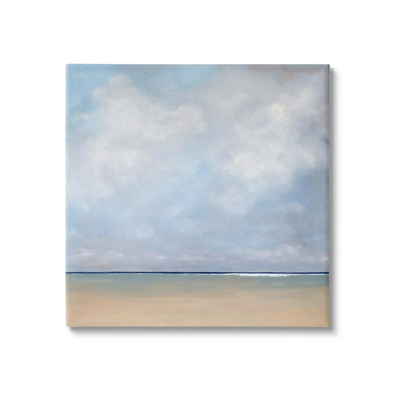 Stupell Industries Abstract Beach Clouds Ocean Horizon Painting Gallery Wrapped Canvas Print Wall Art, Design by Catherine Andersen