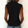 thumbnail image 4 of Shihyeh Women’s Sleeveless Peter Pan Collar Solid Color Casual Cutwork Detail Blouse Top, 4 of 7