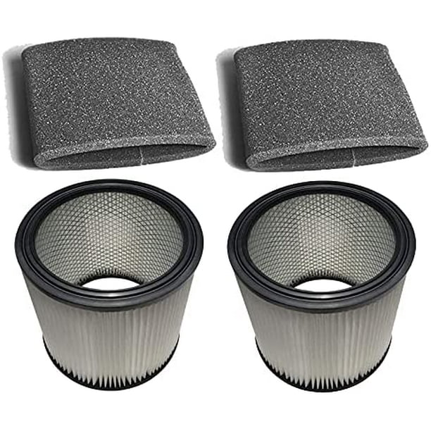 (2) Shop Vac Vacuum Cleaner Cartridge Filter With Foam Filter
