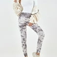 thumbnail image 2 of Lenpel Women's Fashion Yoga Pants Tie Dye Workout Leggings with Pockets Comfy Skinny High Rise Athletic Joggers, 2 of 7