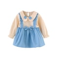 thumbnail image 1 of Vêtements pour Bébés Filles Tout-Petits Enfants Bébés Filles Robe à Bretelles à Col Claudine Vêtements Ensembles Vêtements pour Tout-Petits Filles Tenues pour Bébés Filles Vêtements de Poupée pour Bébé Vêtements pour Tout-Petits Filles, 1 of 9