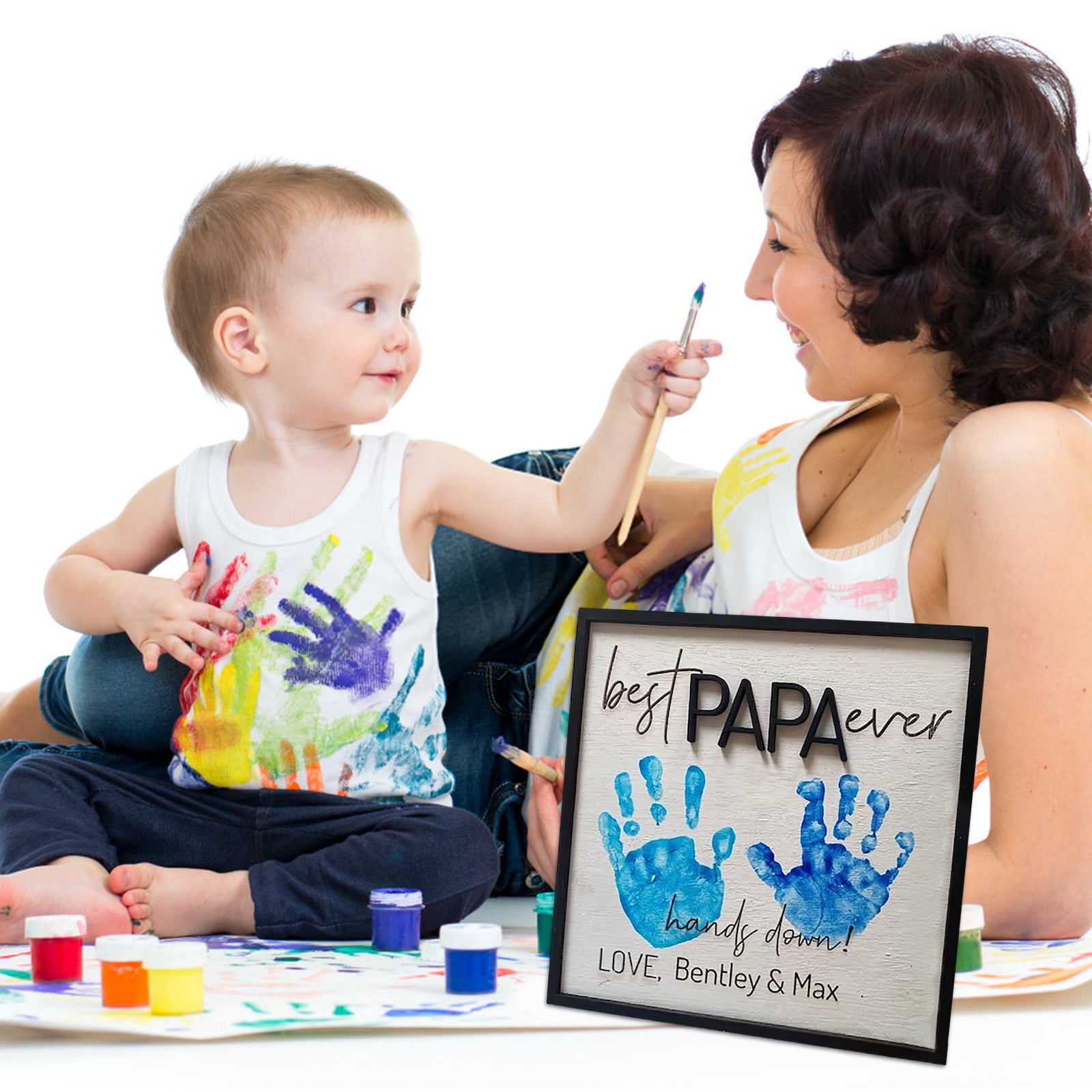 2020-2021 DIY Painted Family Handprint Kit When the World Had to Stay Apart  Our Favorite Place Was Together 