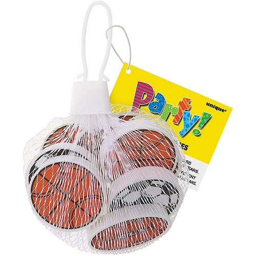 Sports Ball Eraser Party Favors, 8pk
