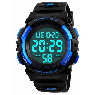 Mannen Grote Wijzerplaat Digitale Sport Horloge Plastic Case