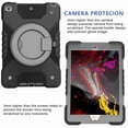 thumbnail image 4 of iPad 7th Generation Case 2019 with Hand Strap, Dteck 8th Generation iPad case with 360 Degree Kickstand Shoulder Strap Three Layer Silicone Cover for iPad 10.2 Inch 2019 2020 Releases, Black+Gray, 4 of 7
