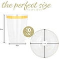 thumbnail image 5 of VeZee Simcha Collection 10oz. disposable Fancy Gold Rim Clear hard Plastic Tumblers/Cups, for Wedding ,Elegant Party & All Occasions.:100CT, 5 of 5