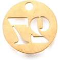 thumbnail image 2 of 304 Stainless Steel Pendants Cut-Out Hollow Flat Round with Number Golden Num.27 19x1.5mm Hole: 2.5mm, 2 of 2
