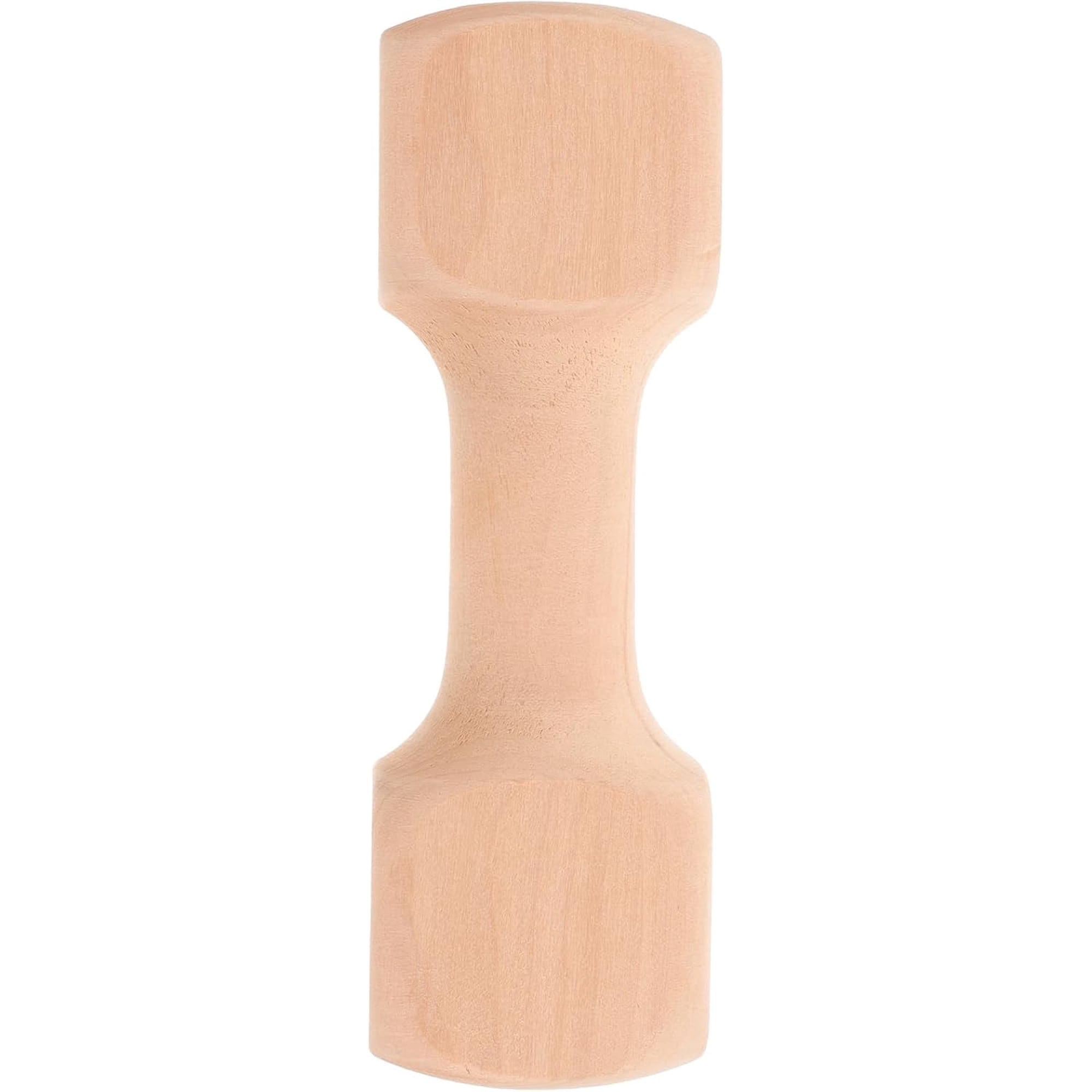 ABCISI Wooden Dumbbell Dog Toy, 5.9 Inch Natural Wood Fetch and Chew Training Toy for Small to Medium Dogs, Retrieving, Carrying and Obedience Practice Accessory