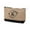 B, variant on Jute Bag Makeup Bag And Cosmetic Clutch Purse with Canvas Initial Print. A Women's Key Bag Or Phone Clutch Bag for Daily Use And Travel