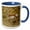 Blue/White, variant on 3drose, Pronghorn Antelope, Yellowstone National Park, Montana, Wyoming, 11oz Two-tone Red Mug