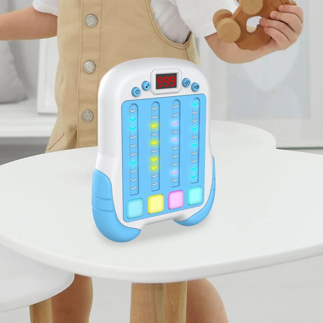 Juego de presionar y empujar rápidamente, juego interactivo de viaje, juego de rompecabezas, juguetes sensoriales, juego de botones de presión rápida azul