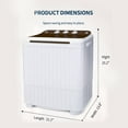 TABU 16.5Ibs Portable Washing Machine, Compact Washer Machine, Mini
