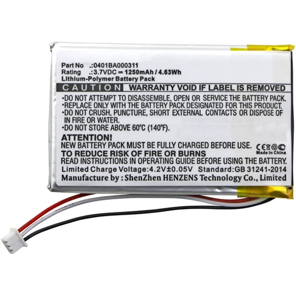 Batteries N Accessories BNA-WB-P7143 Remote Control Battery - Li-Pol, 3.7V, 1250 mAh, Ultra High Capacity Battery - Replacement for ELCA 0401BA000311 Battery