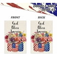 thumbnail image 5 of Welcome Spring Summer Hydrangea Garden Flag 12 x 18 Inch Double Sided, Burlap Floral Flower Welcome Yard Outdoor Flag, 5 of 6