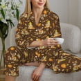 thumbnail image 6 of Fotbe Autumn With Pumpkin Harvest Pattern Long Sleeve Pajama Set for Women,Sleepwear Set,2-piece Loungewear Set,Soft PJs Comfy Nightwear with Pockets -XX-Large, 6 of 7