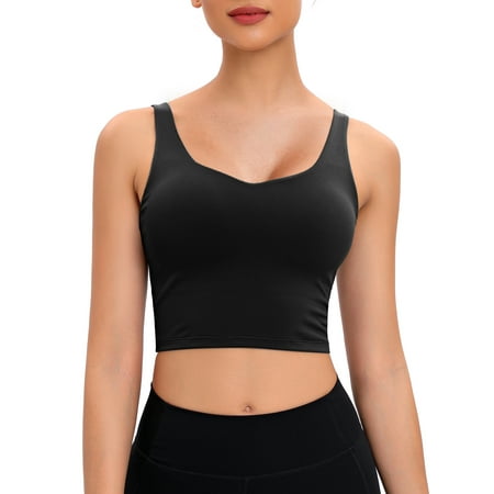 

LELINTA Casual Beach Padded Tanks for Women Round Neck Sleeveless Shirts Summer Holidays Gym Exercise Wear Womens Activewear Tees Tops