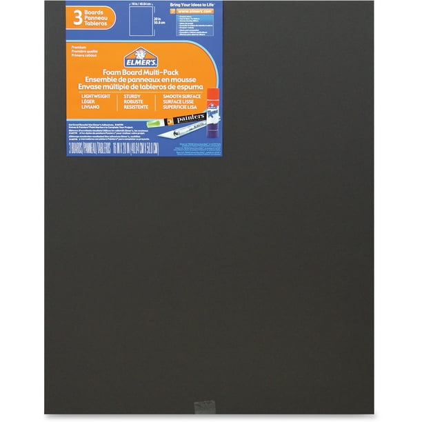 Elmer's, EPI950025, 3pack Black Foam Boards, 3 / Pack, Black