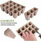 thumbnail image 5 of Macetas de fibra biodegradables para germinación de semillas y plántulas de vegetales, paquete de 10 bandejas ecológicas para plántulas, 5 of 6