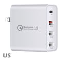 thumbnail image 1 of Cargador de teléfono 48W USB Type-c PD Adaptador de carga rápida de 4 puertos Cargador portátil de viaje, blanco, enchufe de EE. UU. Guardurnaity EL000422-02B, 1 of 2