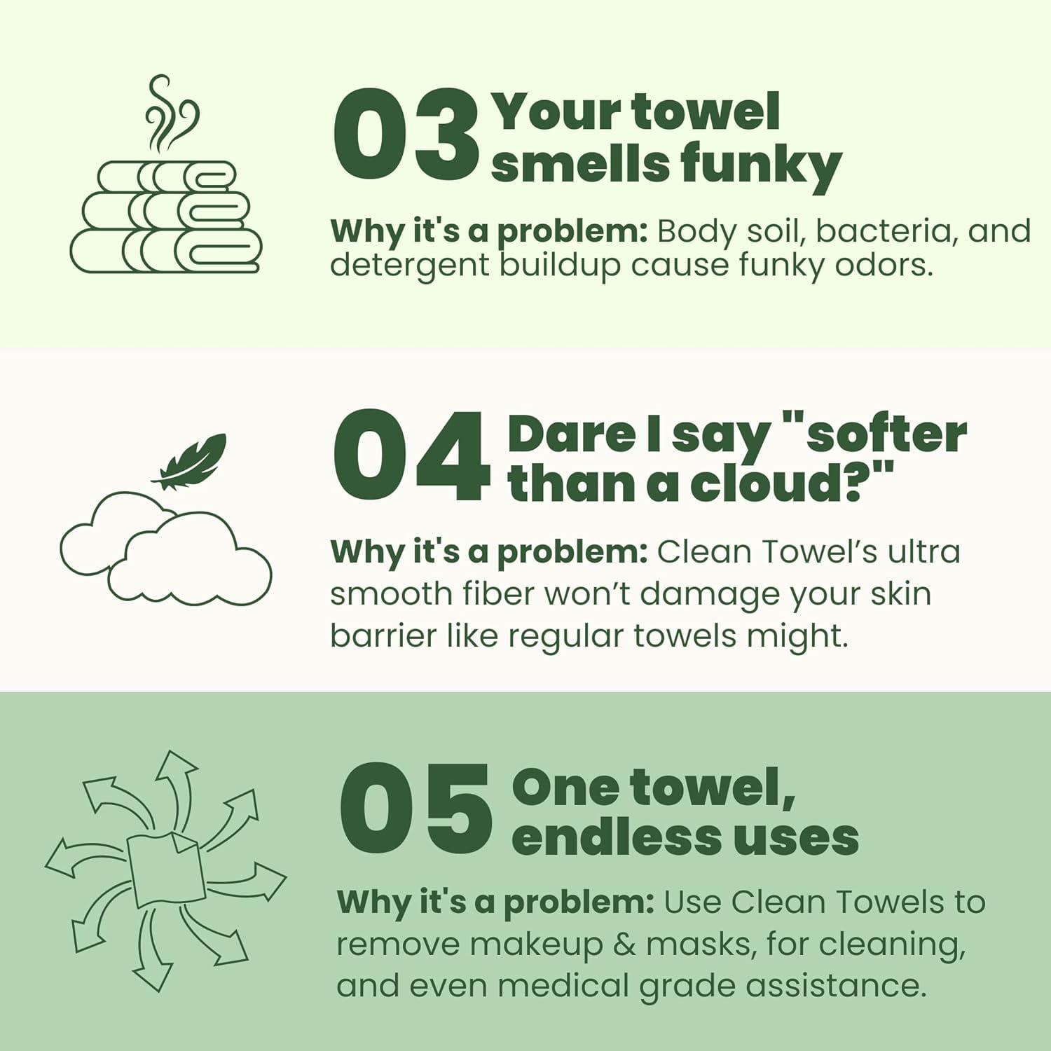 Clean Skin Club Bamboo Towels Size XL, Organic Disposable Face Washcloth
