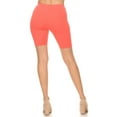 thumbnail image 4 of MOA COLLECTION Women's Casual Slim Fit High Waist Comfy Stretch Elastic Waistband Biker Shorts, 4 of 5