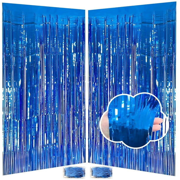 Serpentinas azules JINSUI para decoración de fiesta, 1 x 2,5 m, paquete de 2