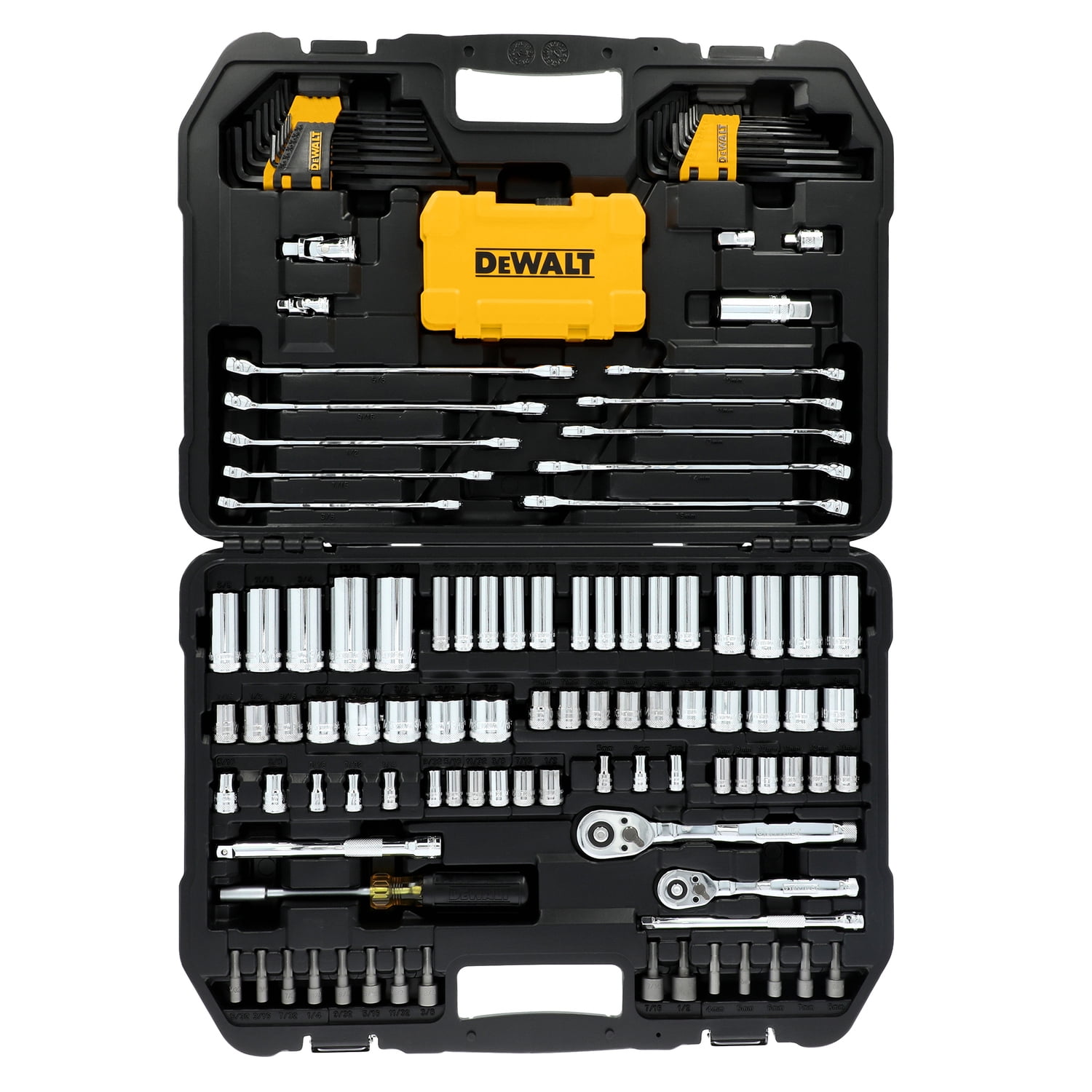 DEWALT 1/4-In. and 3/8-In. Drive Mechanics Tool Set with 142 Pieces plus Case, DWMT45425