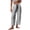 Black -BO20, variant on Womens Faux Linen Striped Barrel Pants Comfy Drawstring Capri Pant with Pockets Summer Beach Vacation Lounge Trousers Sky Blue M