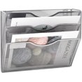thumbnail image 3 of MesaSe 3 Tier Wall-mounted file rack metal five-layer A4 data rack bill rack, Wall Hanging Mail Organizer, Metal Magazine Rack, Iron multi-layer black and silver, 3 of 5