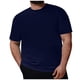 thumbnail image 1 of Plus Size Mens Casual Round Neck Solid Color Short Sleeve T-Shirt Blouse Tops2XL, 1 of 5