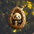 thumbnail image 2 of CuiLiyq Animal Christmas Ornament, Panda Ornaments for Christmas Tree, 2D Acrylic forest Animal Hanging Ornaments for Christmas Tree Holiday Party Gifts Decoration (Panda), 2 of 8