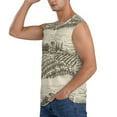thumbnail image 3 of Goofa Vineyard Landscape Printed Men's Sleeveless T-Shirt - Athletic Gym Workout Tank Top for Men - Moisture-Wicking, UPF 30+ Quick-Dry Muscle Tee-Medium, 3 of 8
