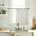 thumbnail image 1 of shiyou-30 Inch Wide Kitchen Window Cafe Curtains 24 Inches Long Over Sink,Modern Farmhouse Style Boho Pinch Pleat Linen Sheer Tier Short Curtains for Small Window,Cream, 1 of 4