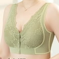 thumbnail image 4 of Womens Lace Everyday Bras, Daisy Bras for Older Women Comfy Convenient Front Closure No Underwire Comfort Senior Wireless Snap Closing Bra M-4XL, 4 of 4