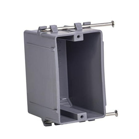 (pack of 10) Gardner Bender 18 cu. in. 1-Gang New Work Standard Switch & Outlet Wall Electrical Box  Grey