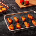 thumbnail image 4 of Cesta para horno PENGJJMXG Cesta de parrilla de acero inoxidable Cesta de malla antiadherente, 4 of 5