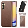 thumbnail image 1 of For Samsung Galaxy A36 5G Case Litchi Texture Leather Coated PC Mobile Back Cover - Black, 1 of 5